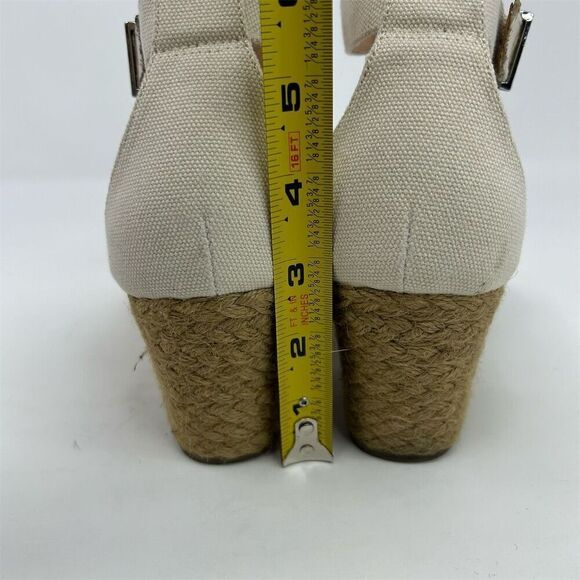 Vionic Women's White Ankle Strap Espadrille Wedge Sandals Size 9 Summer Boho - Picture 10 of 14